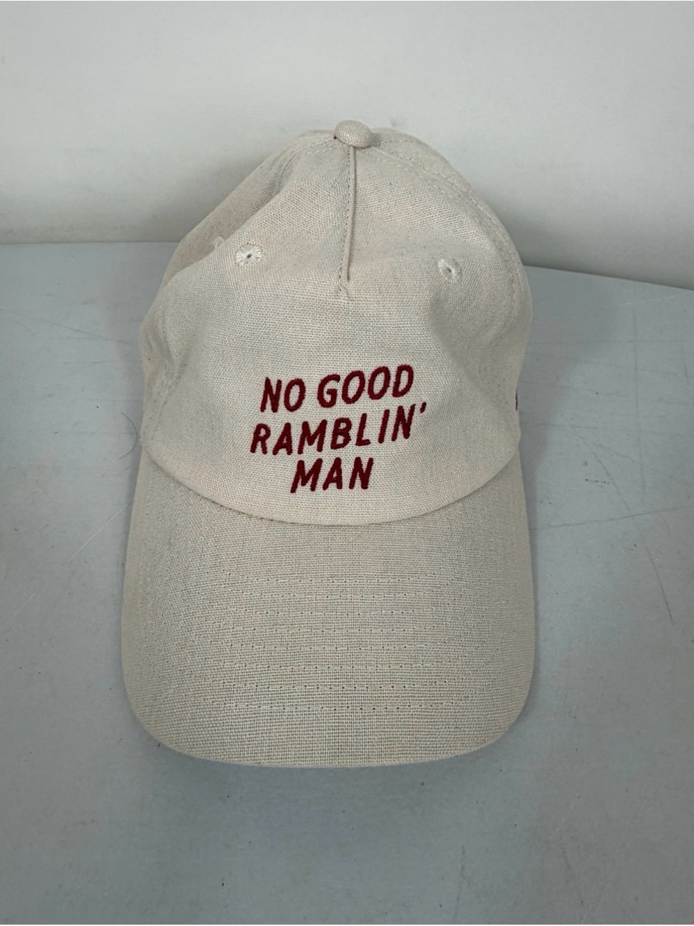 Zach Bryan LIMITED EDITION Beige 'No Good Ramblin' Man' Baseball Cap Hat